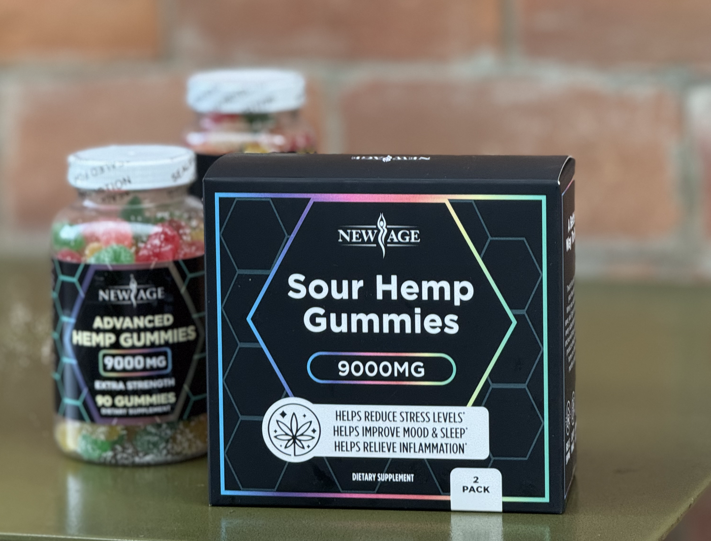 #1 Best Seller - NEW AGE Naturals Advanced Hemp Gummies - Natural Hemp Oil Infused Gummies 9000mg Jar. 90 gummies