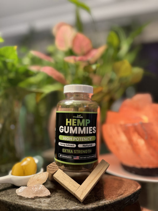 VitaGrade Hemp Gummies - Extra Strength - 90 gummies per jar.