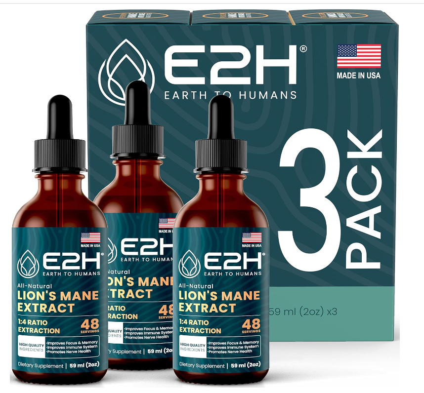 #Mental Clarity - Earth to Human [E2H] Lion's Mane Extract 1:4 Ratio Extraction 48 Servings